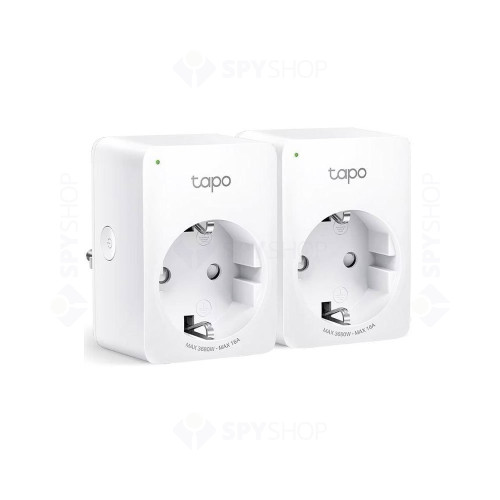 Priza smart TP-Link TAPO P110(2-PACK), 3680W, 16A, 2.4 GHz, control pe telefon, 2 bucati
